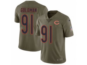 Chicago Bears #91 Eddie Goldman Limited Olive 2017 Salute to Service NFL Jersey