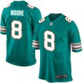 Miami Dolphins #8 Matt Moore Game Aqua Green Alternate NFL Jersey