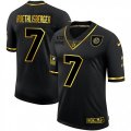 Pittsburgh Steelers #7 Ben Roethlisberger Olive Gold Nike 2020 Salute To Service Limited Jersey