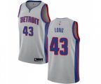 Detroit Pistons #43 Grant Long Swingman Silver Basketball Jersey Statement Edition