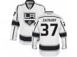 Los Angeles Kings #37 Jeff Zatkoff Authentic White Away NHL Jersey
