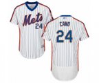 New York Mets #24 Robinson Cano White Alternate Flex Base Authentic Collection Baseball Jersey