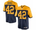 Green Bay Packers #42 Oren Burks Limited Navy Blue Alternate Football Jersey