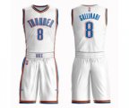 Oklahoma City Thunder #8 Danilo Gallinari Swingman White Basketball Suit Jersey - Association Edition