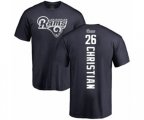 Los Angeles Rams #26 Marqui Christian Navy Blue Backer T-Shirt