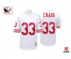 San Francisco 49ers #33 Roger Craig Authentic White Throwback Football Jersey