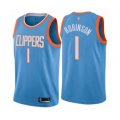Los Angeles Clippers #1 Jerome Robinson Authentic Blue Basketball Jersey - City Edition
