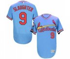 St. Louis Cardinals #9 Enos Slaughter Light Blue Flexbase Authentic Collection Cooperstown Baseball Jersey