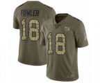 New York Giants #18 Bennie Fowler Limited Olive Camo 2017 Salute to Service Football Jersey