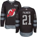 New Jersey Devils #21 Kyle Palmieri Authentic Black 1917-2017 100th Anniversary NHL Jersey