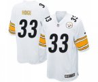 Pittsburgh Steelers #33 Merril Hoge Game White Football Jersey