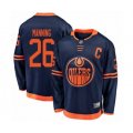 Edmonton Oilers #26 Brandon Manning Authentic Navy Blue Alternate Fanatics Branded Breakaway Hockey Jersey