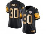 Pittsburgh Steelers #30 James Conner Black Men Stitched NFL Limited Gold Rush Jersey