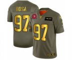 San Francisco 49ers #97 Nick Bosa Limited Olive Gold 2019 Salute to Service Football Jersey