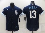 Kansas City Royals #13 Salvador Perez 2022 Navy City Connect Flex Base Stitched MLB Jersey