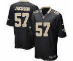 New Orleans Saints #57 Rickey Jackson Game Black Team Color Football Jersey
