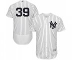 New York Yankees #39 Drew Hutchison White Home Flex Base Authentic Collection Baseball Jersey