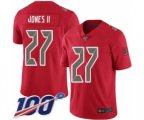 Tampa Bay Buccaneers #27 Ronald Jones II Limited Red Rush Vapor Untouchable 100th Season Football Jersey