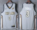 Cleveland Cavaliers #3 Isaiah Thomas Gray The Land 2017-2018 Nike Authentic Stitched NBA Jersey