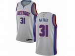 Detroit Pistons #31 Caron Butler Authentic Silver NBA Jersey Statement Edition