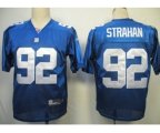 Reebok New York Giants #92 Michael Strahan Blue Jersey