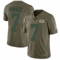 Green Bay Packers #7 Brett Hundley Limited Olive 2017 Salute to Service NFL Jersey