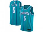 Charlotte Hornets #5 Nicolas Batum Aqua NBA Jordan Swingman Hardwood Classics Jersey