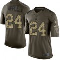 New York Giants #24 Eli Apple Elite Green Salute to Service NFL Jersey