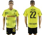 2017-18 Dortmund 22 PULISIC Home Soccer Jersey