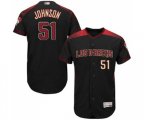 Arizona Diamondbacks #51 Randy Johnson Black Alternate Authentic Collection Flex Base Baseball Jersey