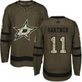 Dallas Stars #11 Mike Gartner Premier Green Salute to Service NHL Jersey