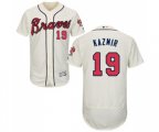 Atlanta Braves #19 Scott Kazmir Cream Alternate Flex Base Authentic Collection Baseball Jersey