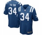 Indianapolis Colts #34 Rock Ya-Sin Game Royal Blue Team Color Football Jersey