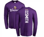 Minnesota Vikings #22 Harrison Smith Purple Backer Long Sleeve T-Shirt
