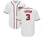Washington Nationals #3 Michael Taylor Replica White Home Cool Base Baseball Jersey