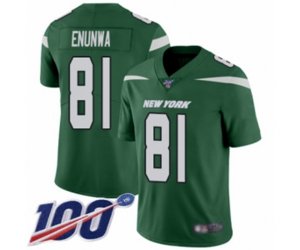 New York Jets #81 Quincy Enunwa Green Team Color Vapor Untouchable Limited Player 100th Season Football Jersey