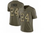 Oakland Raiders #24 Marshawn Lynch Limited Olive Camo 2017 Salute to Service NFL Jersey