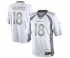 Denver Broncos #18 Peyton Manning Limited White Platinum Football Jersey