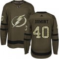 Tampa Bay Lightning #40 Gabriel Dumont Authentic Green Salute to Service NHL Jersey