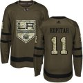 Los Angeles Kings #11 Anze Kopitar Authentic Green Salute to Service NHL Jersey