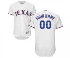 Texas Rangers Customized White Home Flex Base Authentic Collection Baseball Jersey