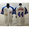 Atlanta Braves #44 Hank Aaron Number White 2023 City Connect Cool Base Stitched Jerseys