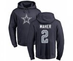 Dallas Cowboys #2 Brett Maher Navy Blue Name & Number Logo Pullover Hoodie