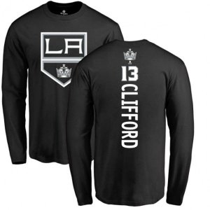 Los Angeles Kings #13 Kyle Clifford Black Backer Long Sleeve T-Shirt