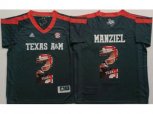 Texas A&M Aggies #2 Johnny Manziel Black Player Fashion Stitched NCAA Jersey