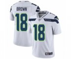 Seattle Seahawks #18 Jaron Brown White Vapor Untouchable Limited Player NFL Jersey