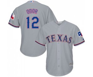 Texas Rangers #12 Rougned Odor Replica Grey Road Cool Base Baseball Jersey