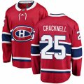 Montreal Canadiens #25 Adam Cracknell Authentic Red Home Fanatics Branded Breakaway NHL Jersey