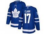 Toronto Maple Leafs #17 Wendel Clark Blue Home Authentic Stitched NHL Jersey