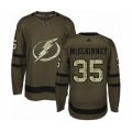 Tampa Bay Lightning #35 Curtis McElhinney Authentic Green Salute to Service Hockey Jersey